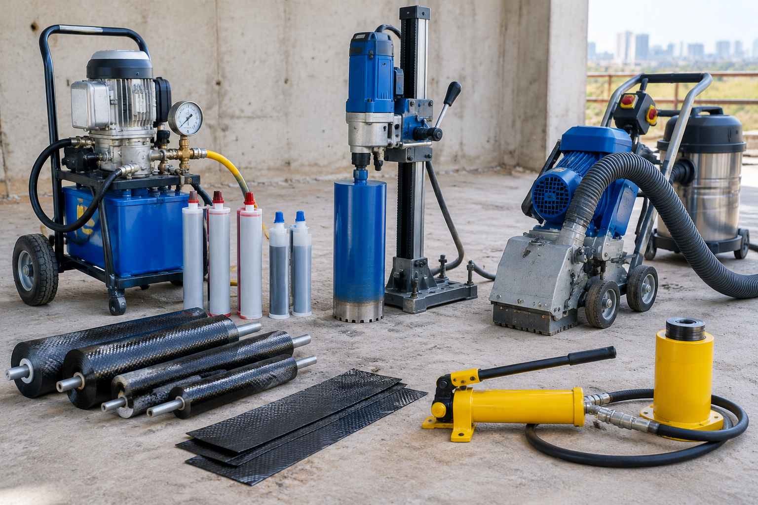 Professional structural strengthening equipment set